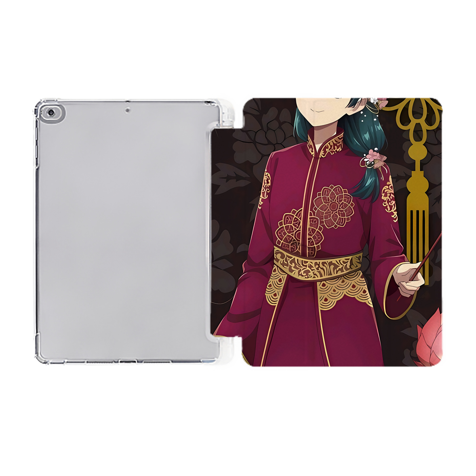 （画像用） 薬屋のひとりごと The Apothecary Diaries IPad ケース ペン収納付き 三つ折りスタンド PUレザー×シリコン 対応機種9.5/10.5/10.9インチ